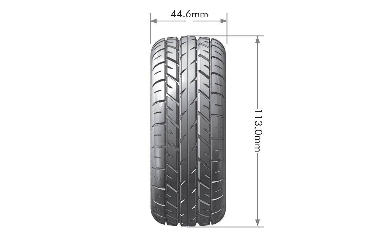 B-Rocket 1/8 Off-Road Buggy Tires, 17mm Hex, Mounted on Black Spoke Rim, Soft, Front/Rear (2)