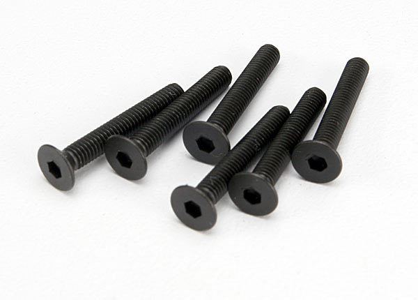 Screws 3x20mm countersunk machine (hex drive) (6)