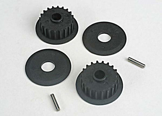 Pulleys 20-groove (middle) (2)/flanges (2)/ axle pins (2)