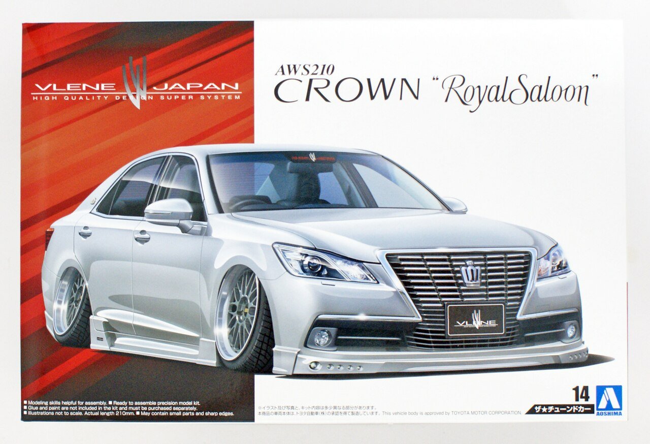 Aoshima 08553 Vlene AWS210 Crown Royalsaloon G (TOYOTA) '12 1/24 Scale Kit