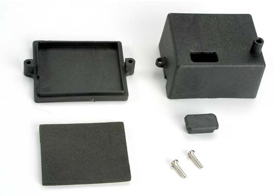 Box receiver/ x-tal access rubber plug/ adhesive foam chassis pad