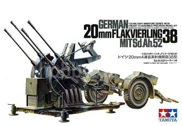 1/35 German 2CM Flakvierling 38 Kit w/ Ca191
