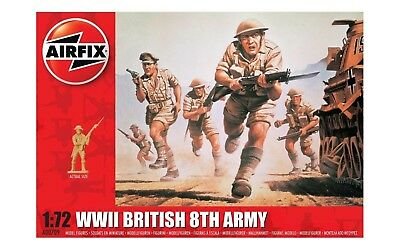 WWII British 8th Army 1:72 48 Unpainted Figures