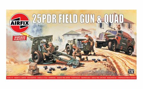 25PDR Field Gun & Quad  1:76 Scale