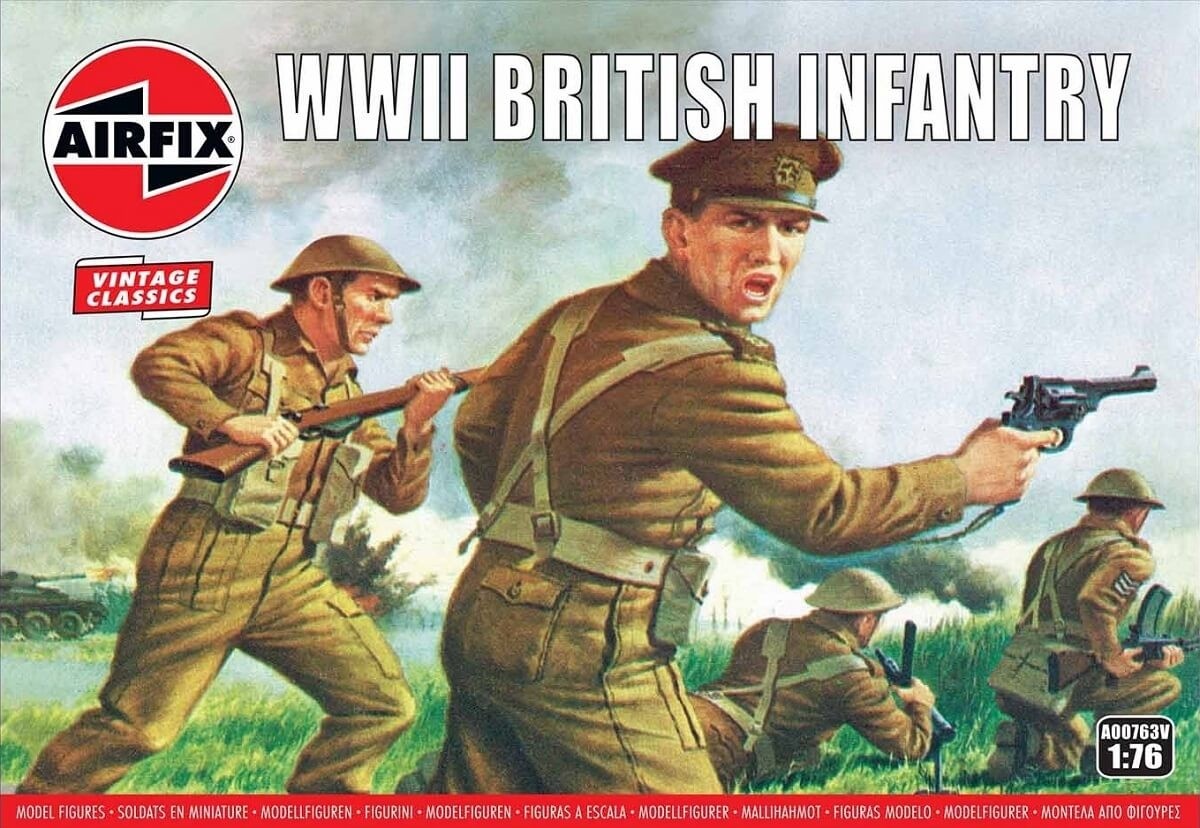 WWII British Infantry N. Europe1:72 48 Unpainted Figures