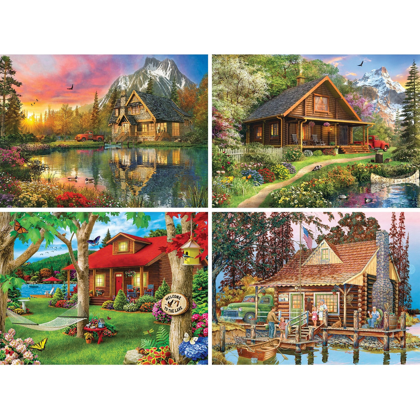 Great Outdoors - 4 Puzzle Assortment 500pc Puzzles