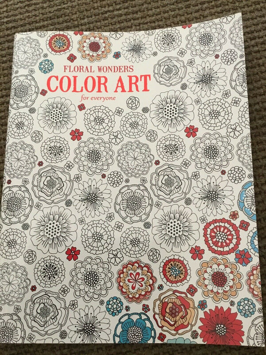 Leisure Arts Floral Wonders Color Art Coloring Book