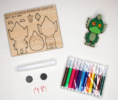 Pheasant & Needham Home Decor & Crafts - DIY Build a River Monster Magnet Kit CRAFT KIT MYTHICAL