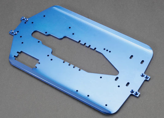 Chassis T-Maxx long wheelbase (extended 30mm) (6061-T6 aluminum 4.0mm) (blue anodized)