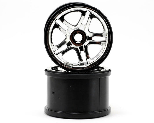 Discontinued - Wheels SS (Split-Spoke) 3.8" (chrome) (2) (use with 17mm splined wheel hubs & nuts part #5353X) (fits Revo/Maxx series)