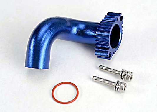 Header blue-anodized aluminum (for rear exhaust engines only) (TRX 2.5 2.5R 3.3)