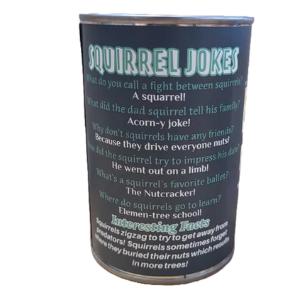 Canned Squirrel | Stuffed Animal Plush | Funny Jokes: Pop Top Lid