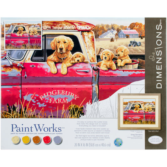 Paint Works Paint By Number Kit 16"X20"-Golden Ride