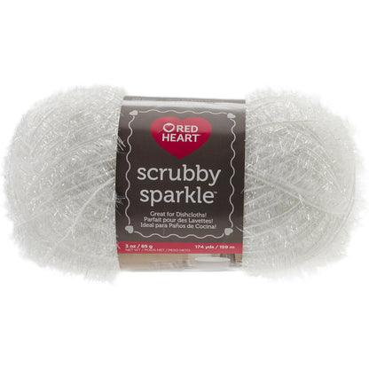Red Heart Scrubby Sparkle Yarn-Lemon