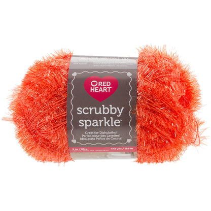 Red Heart Scrubby Sparkle Yarn-Lemon