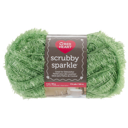 Red Heart Scrubby Sparkle Yarn-Lemon