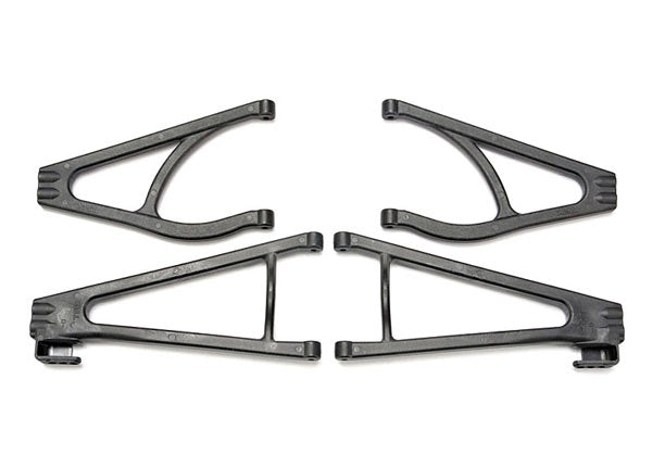 Suspension arm set adjustable wheelbase (lengthens wheelbase 10mm or 19mm) (suspension arm upper (2)/ suspension arm lower (2)/ bumper mount spacers (2)/ 4x16BCS (2))