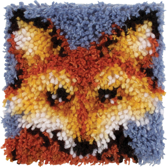 Caron Wonderart Latch Hook Kit 8"X8"-Mr. Fox