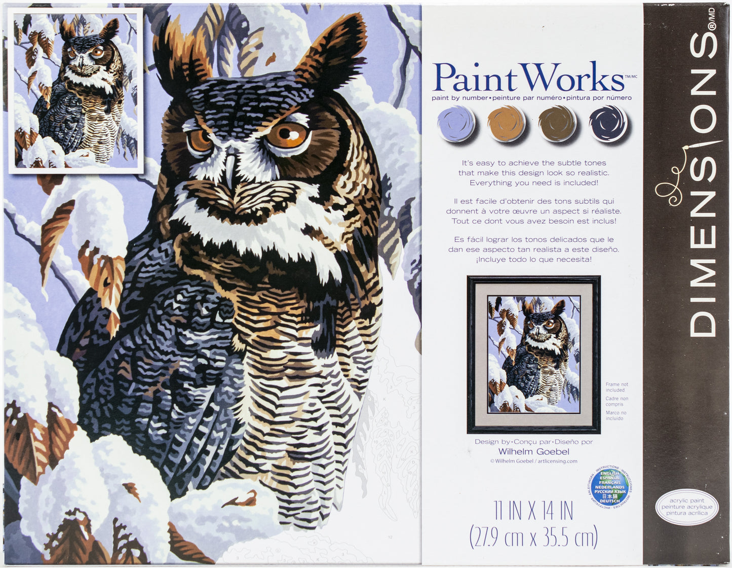 Paint Works Paint By Number Kit 11"X14"-Winter Watch