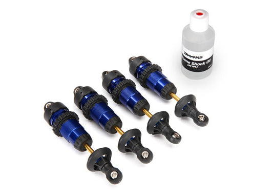 Shocks GTR aluminum blue-anodized (fully assembled w/o springs) (4)