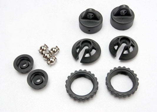 Caps and spring retainers GTR shock (upper cap (2)/ hollow balls (2)/ bottom cap (2)/ upper retainer (2)/ lower retainer (2))