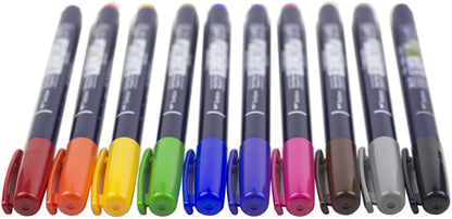 Tombow Fudenosuke Color Brush Pens 10/Pkg-