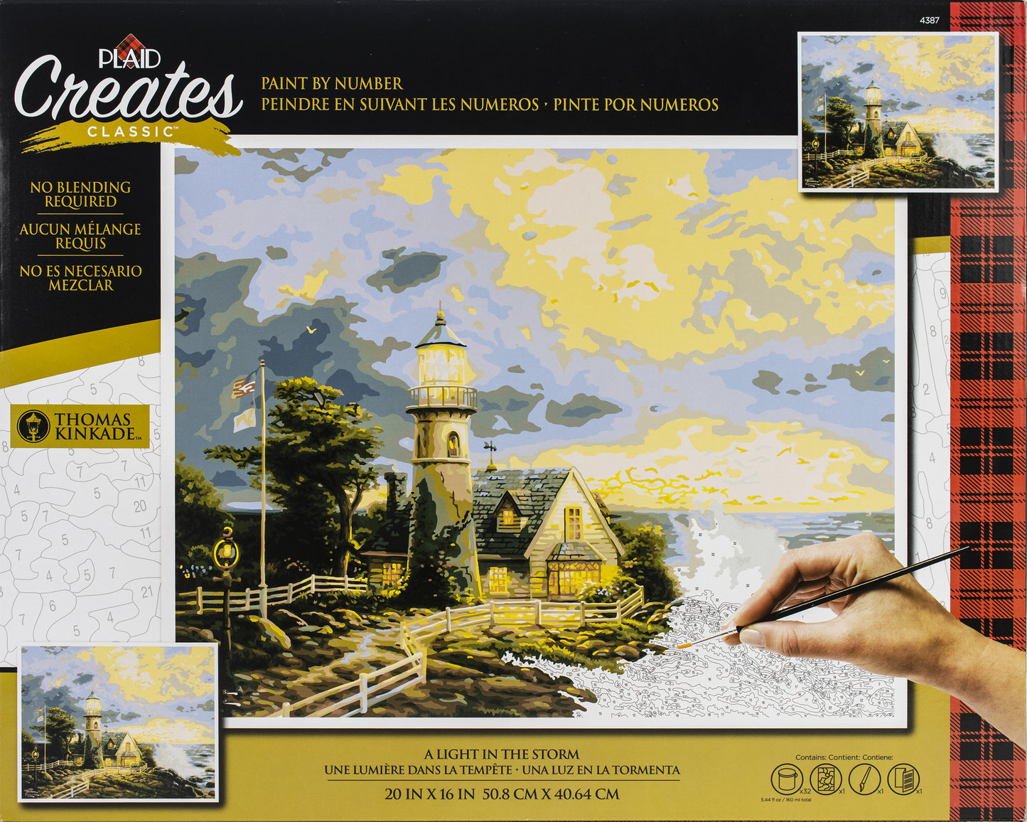 Thomas Kinkade Paint By Number Kits 16"X20"-A Light In The Storm