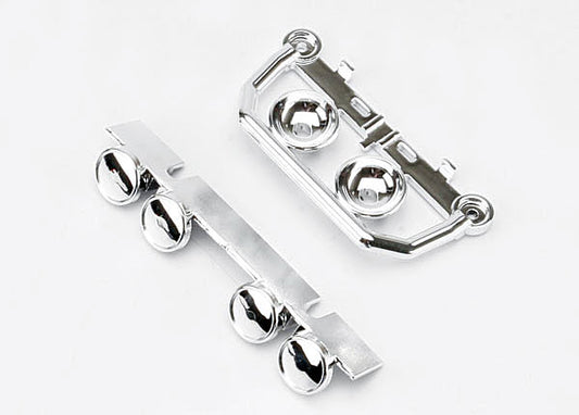 Light bar front bumper (chrome) (1) roof light bar (chrome) (1)