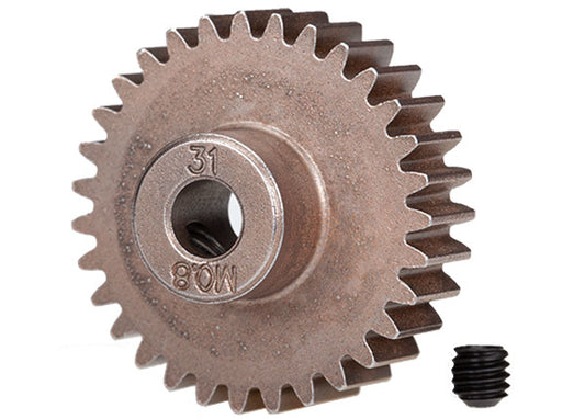 Gear 31-T pinion (0.8 metric pitch compatible with 32-pitch) (fits 5mm shaft)/ set screw