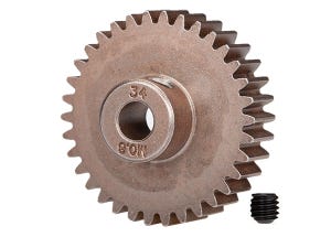 Gear 34-T pinion (0.8 metric pitch compatible with 32-pitch) (fits 5mm shaft)/ set screw