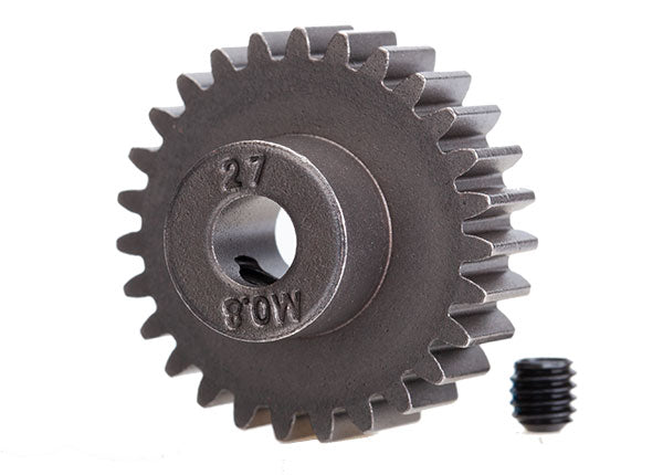Gear 27-T pinion (0.8 metric pitch compatible with 32-pitch) (fits 5mm shaft)/ set screw