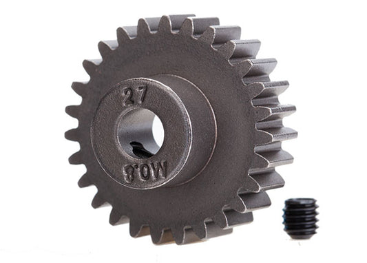 Gear 27-T pinion (0.8 metric pitch compatible with 32-pitch) (fits 5mm shaft)/ set screw