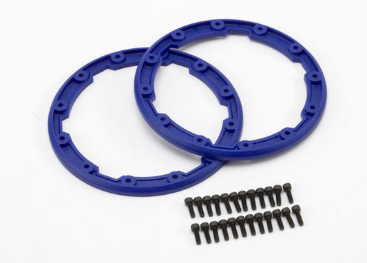 Sidewall protector beadlock style (blue) (2)/ 2.5x8mm CS (24) (for use with Geode wheels)