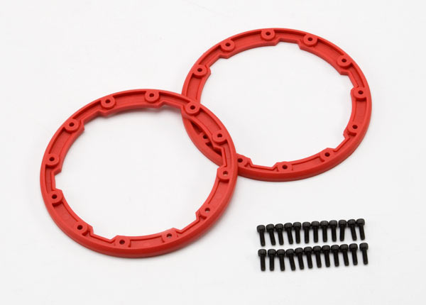Sidewall protector beadlock style (red) (2)/ 2.5x8mm CS (24) (for use with Geode wheels)