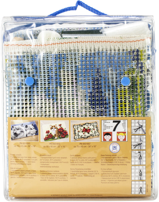 Vervaco Latch Hook Rug Kit 22"X16"-Elegant Swans