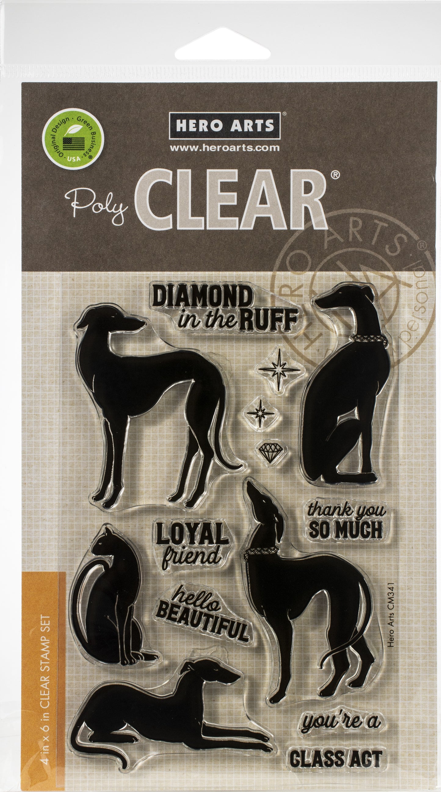 Hero Arts Clear Stamps 4"X6"-Diamond In The Ruff