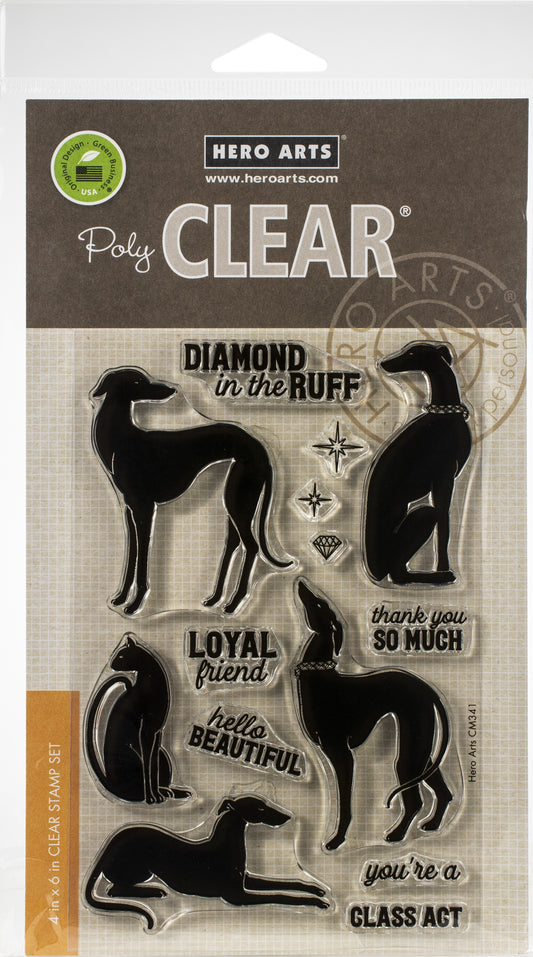 Hero Arts Clear Stamps 4"X6"-Diamond In The Ruff
