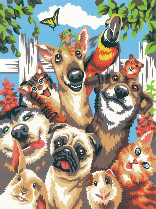 Paint Works Paint By Number Kit 9"X12"-Pet Selfie