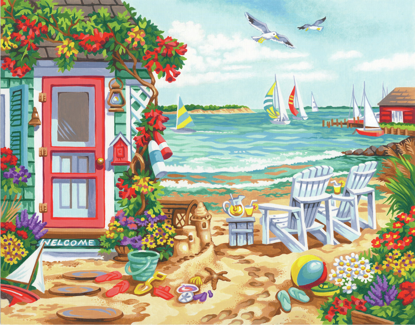 Paint Works Paint By Number Kit 11"X14"-Summertime