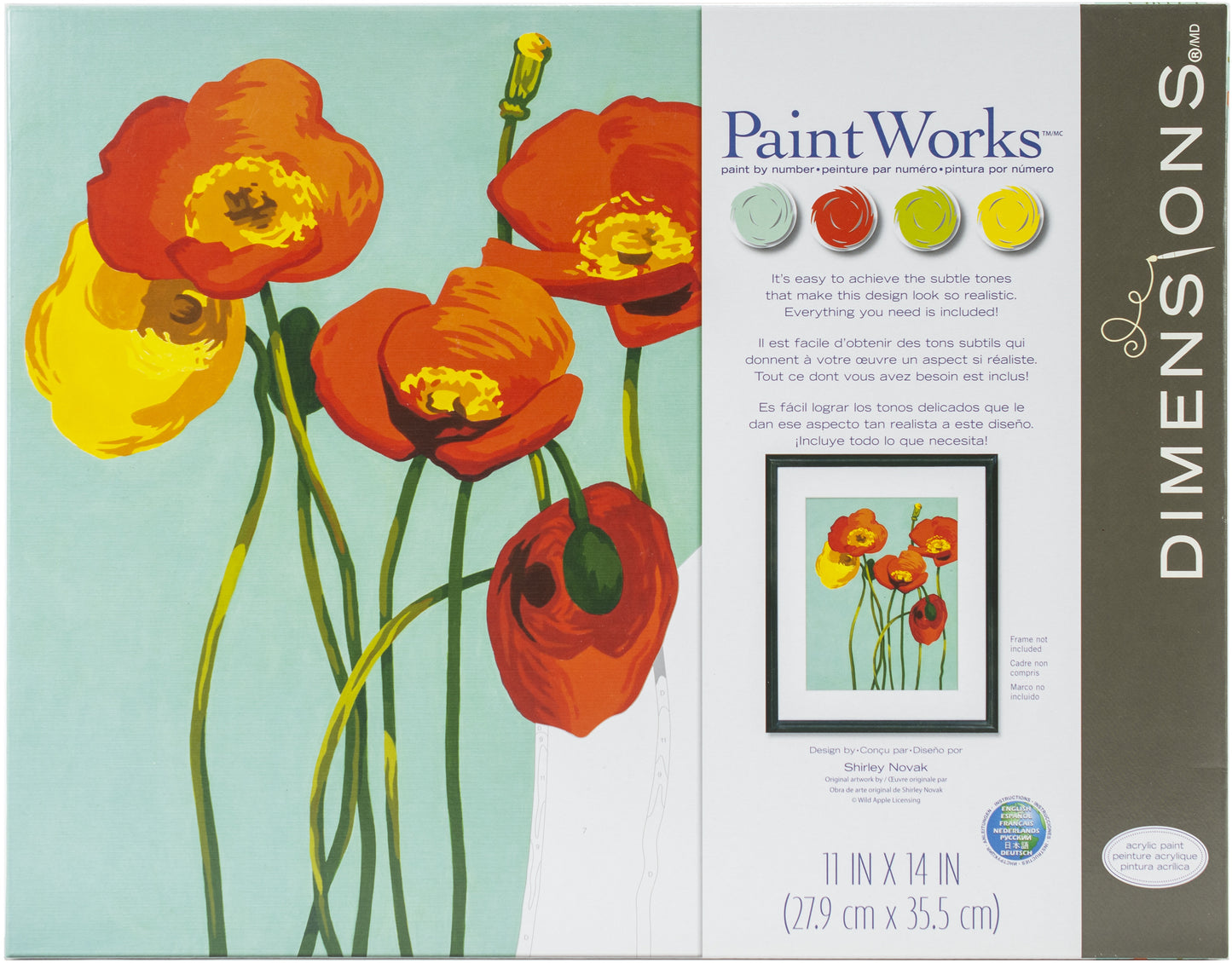 Paint Works Paint By Number Kit 11"X14"-Colorful Blooms