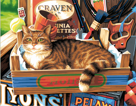 Paint Works Paint By Number Kit 14"X11"-Cat Signs