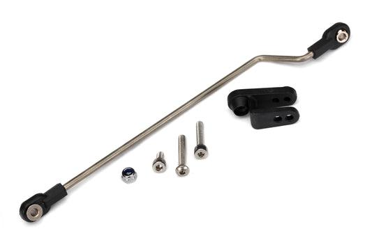 Rudder pushrod assembled/ servo horn/ 3x18mm BCS (stainless) (1)/ 3x15mm CS (stainless) (1)/ 3x6mm CS (stainless) (1)/ NL 3.0 (1)