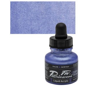 Dutch Blue Daler-Rowney FW Acrylic Pearlescent Liquid Acrylic Artist's Ink - 1 oz,