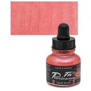 Volcano red - Daler-Rowney FW Acrylic Pearlescent Liquid Acrylic Artist's Ink - 1 oz