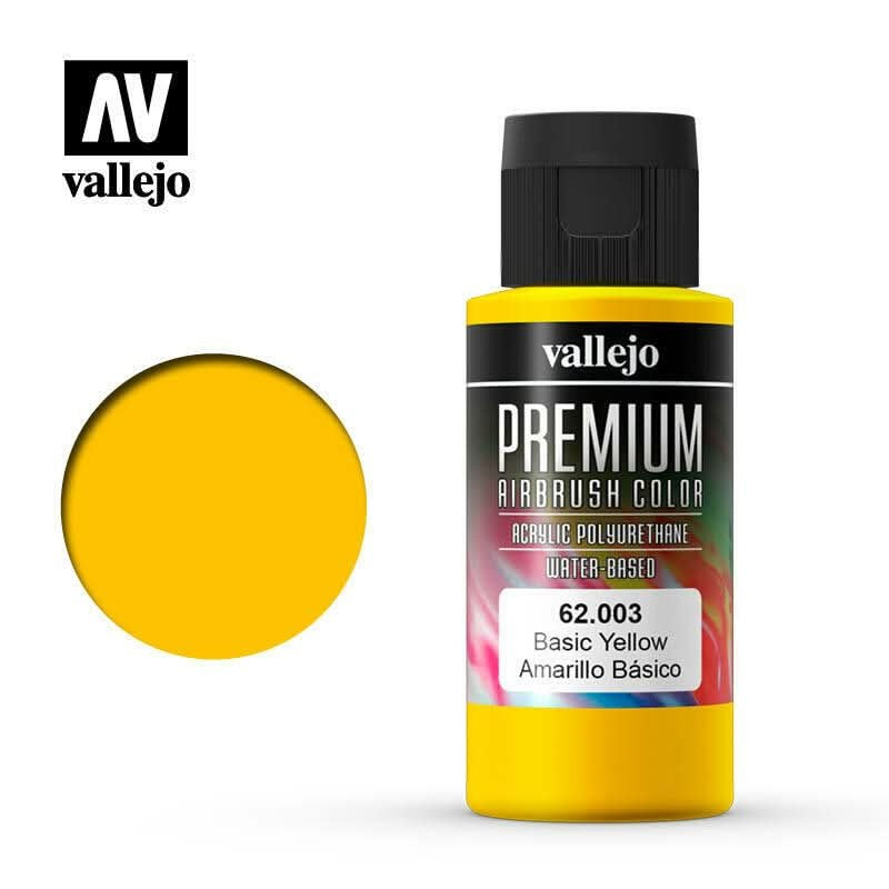 62.003 Basic Yellow - Premium Color - Airbrush- 60ml 1pc