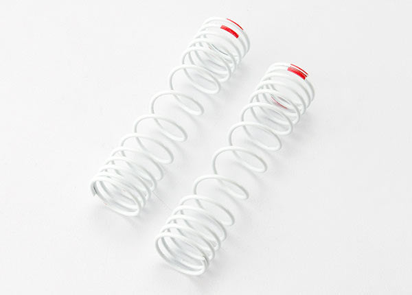 Springs rear (white) (progressive rate) (2) (fits #5862 aluminum Big Bore shocks)