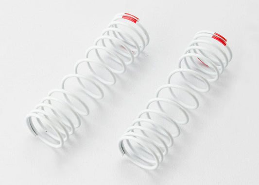 Springs front (white) (progressive rate) (2) (fits #5862 aluminum Big Bore shocks)