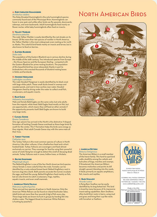 North American Birds (tray)
