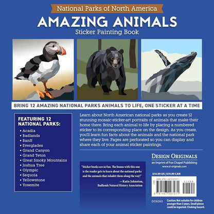 Fox Chapel Publishing - National Parks of N.America AMAZING ANIMALS Sticker Painting