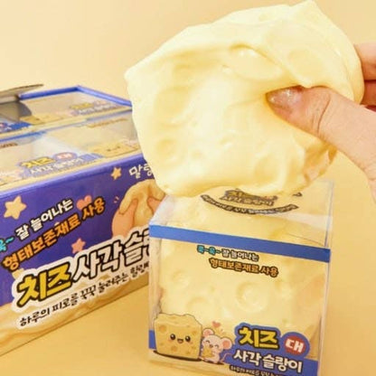 K-Wonderland - Super Soft & Stretchy Cheese Cube Squishy- Large!